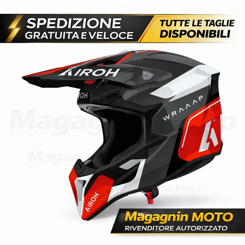 Airoh conquer red gloss - red, casco